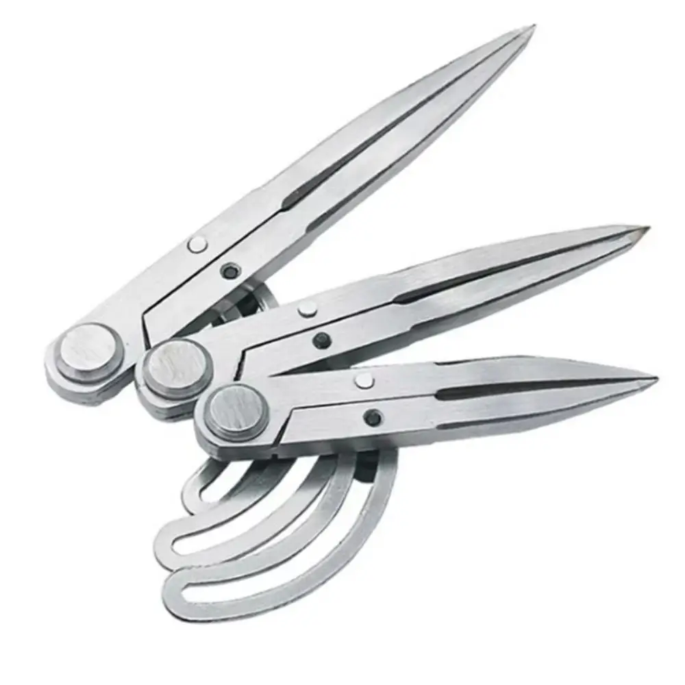 

Pencil Marking Steel Wing Divider Adjustable Scriber Compass-Circle Maker Leather Craft Rotating Tool Edge Creaser
