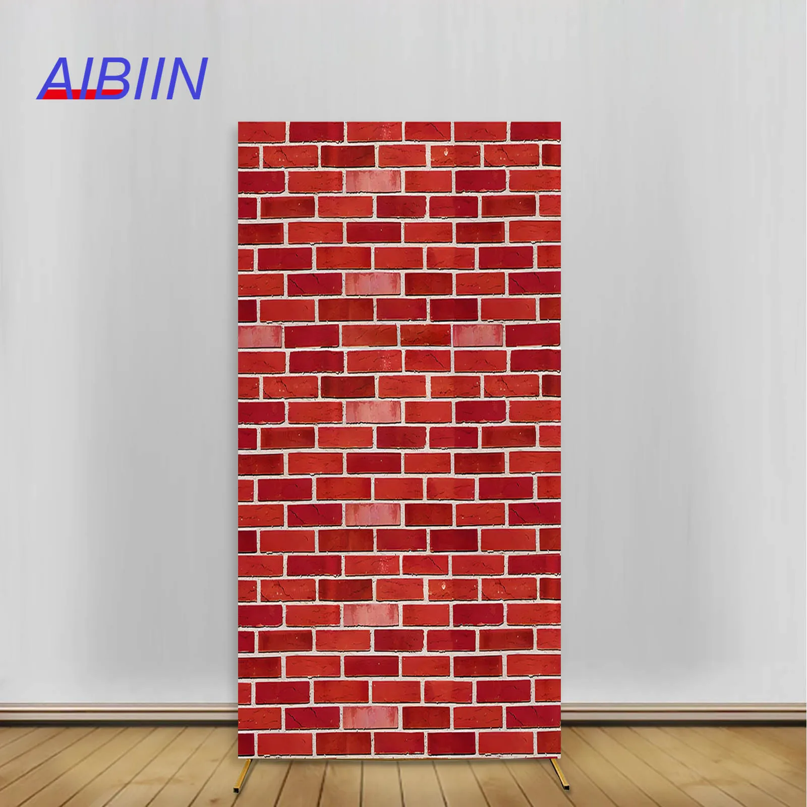 

Brick Wall Square Top Rectangle Backdrop Cover Red Retro Wall Wedding Birthday Party Decor Baby Shower Elastic Background