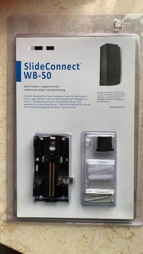

SlideConnect WB-50 Compatible Wall Mount/Bracket Black/White For Bose speaker
