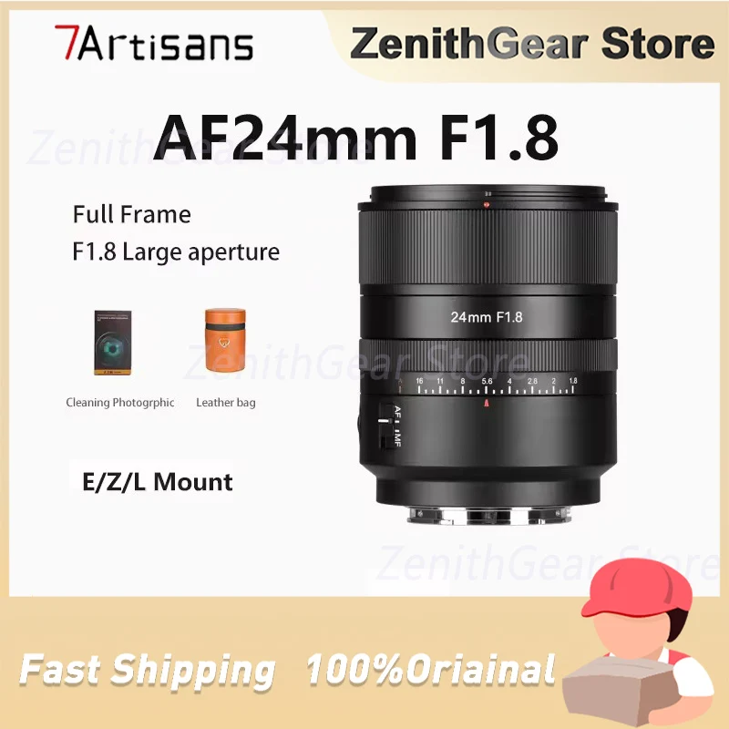 

7artisans AF 24mm F1.8 Full Frame Astrophotography Architecture Landscape Portrait Photography camera Lens for Nikon Sony