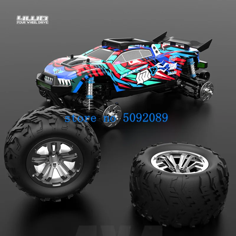 Brushless 90KM/H Hydraulic Shock Absorption RC Truck Car 1:12 Waterproof ESC Controllable Lighting 4WD Remote Control Racing Car