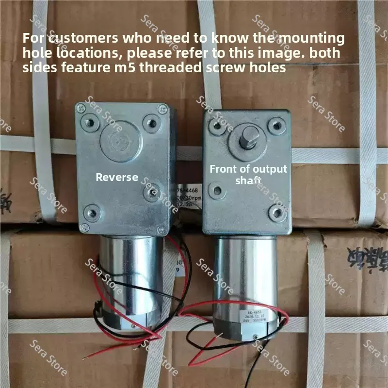 High Torque Square Gearbox with Self-Locking Motor Worm Gear 12v 24v 600JSX -4468