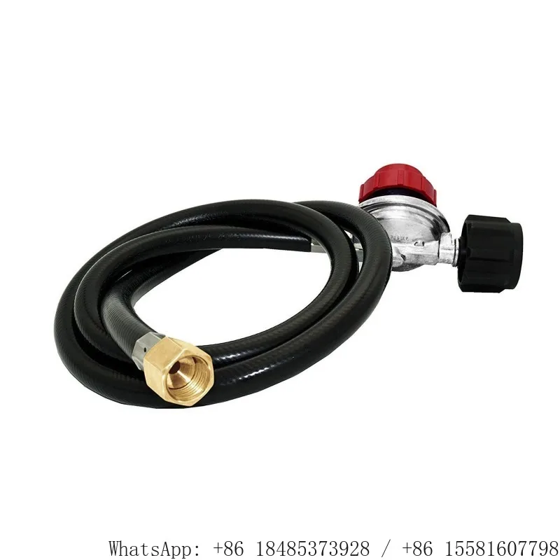 0-30PSI Adjustable Gas Pressure Regulator 4Ft Hose 3/8 Inch Connector High Pressure Gas Flow Control Pipeline Fitting