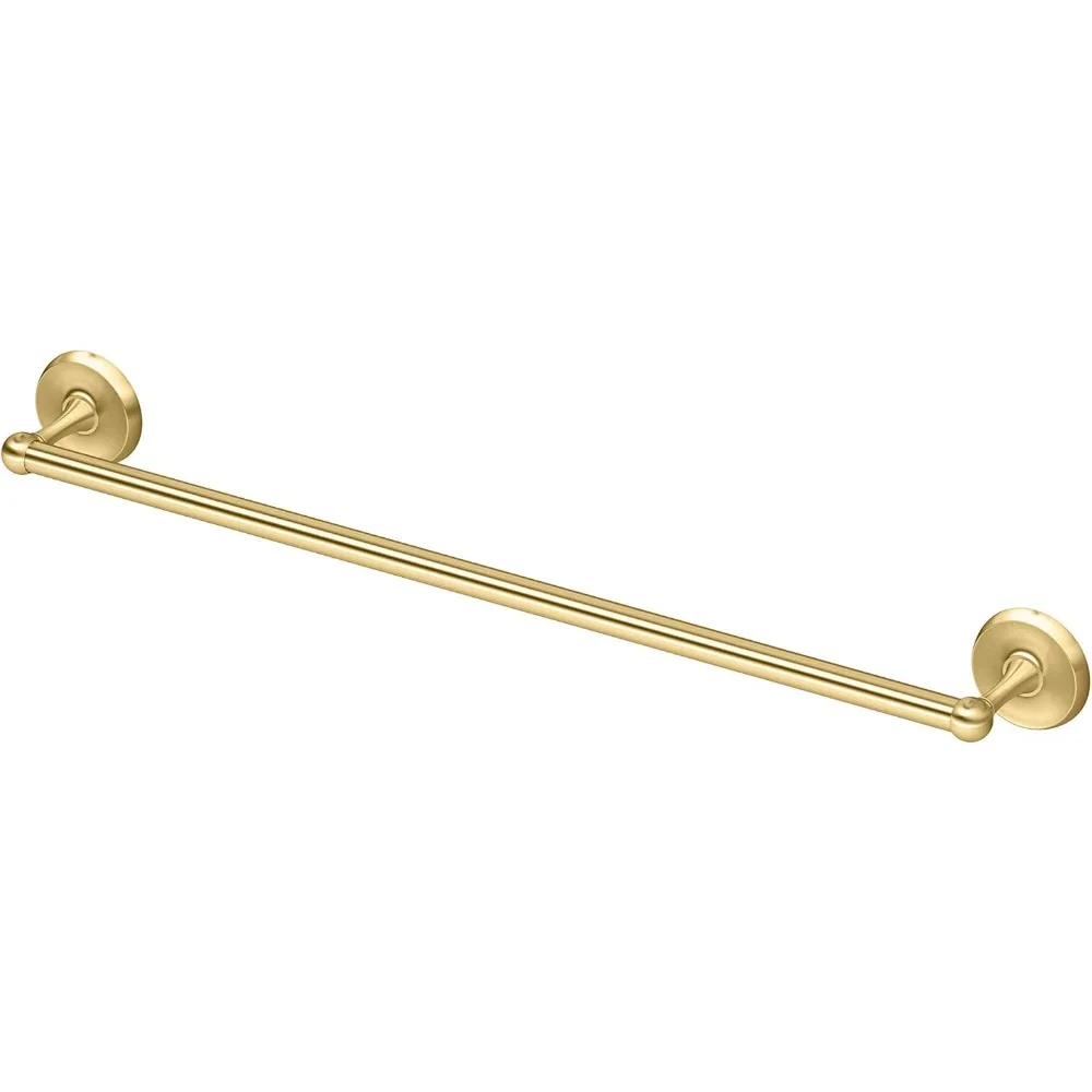 

24-дюймовая вешалка для полотенец из матовой латуни, настенный держатель для ванной комнаты для современного домашнего декора - прочный и простой в установке