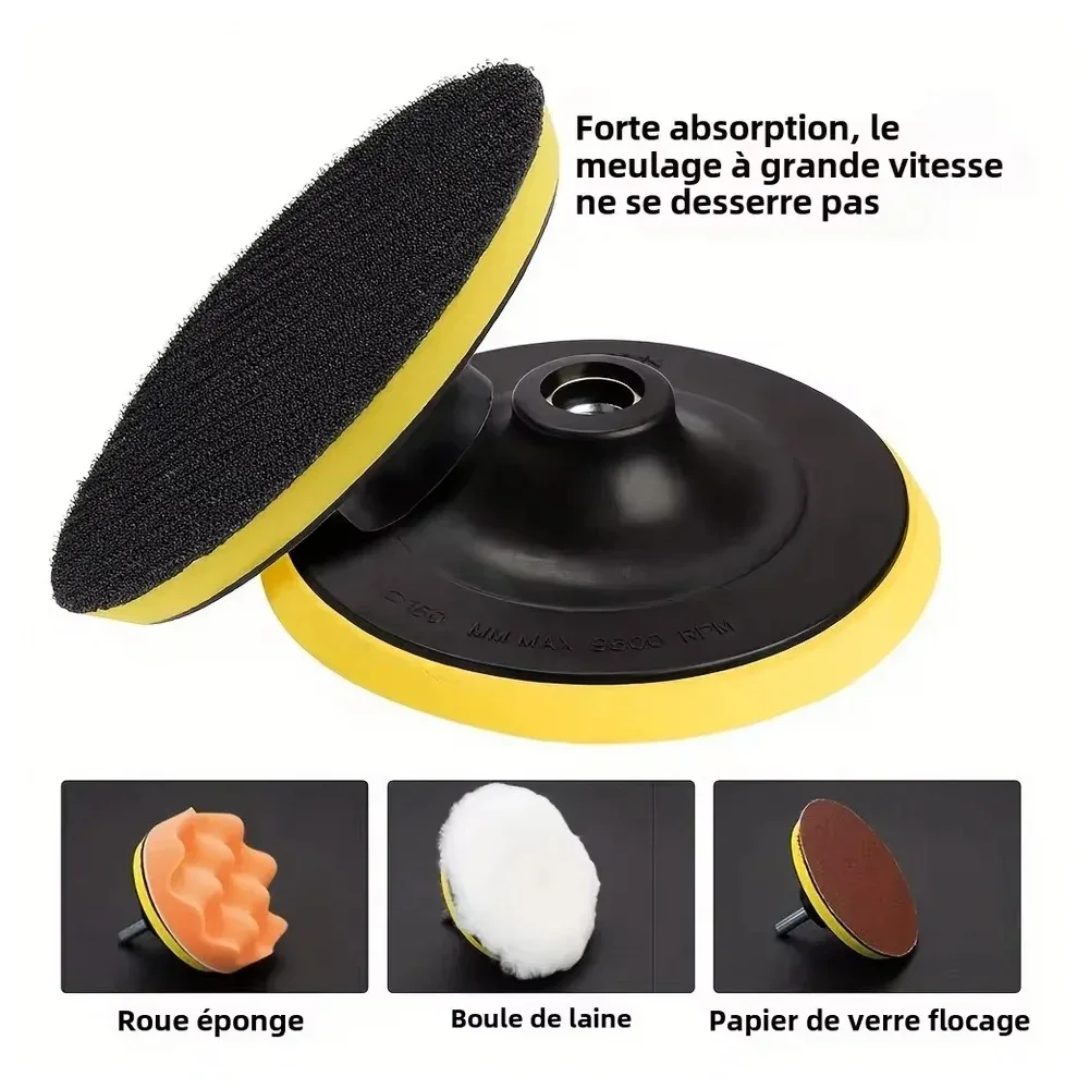 Hook and Loop Backing Pad 3/4/5/6/7 Inch M10 M14 Drill Rod Sanding Disc Holder for Polishing Finishing Metal Wood Surface 1pc