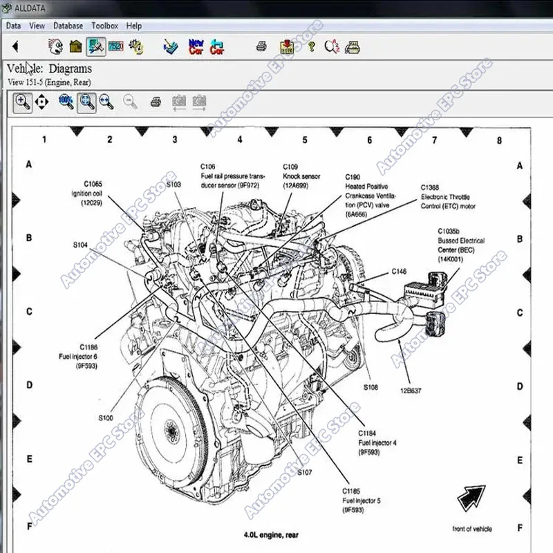 Picture 6: Latest Alldata 10.53 obd2 scanner software auto repair software Alldata Car Maintenance Tools autodata with Wiring diagram