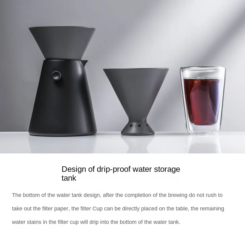 New Design Creative 650ml household coffee maker drip coffee filter pot set ceramic Pour Over Coffee Maker filter pot