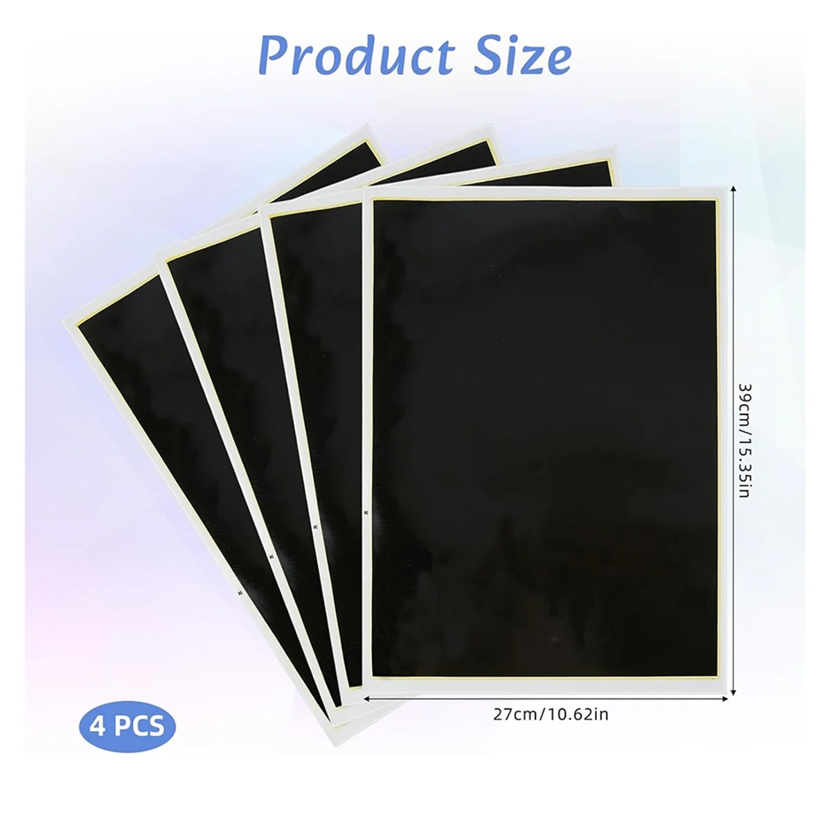 4 PCS Black Laser Engraving Marking Paper, 39x27CM Dimming Paper Engraving Test Focus Paper, for Glass, Metal Ceramic