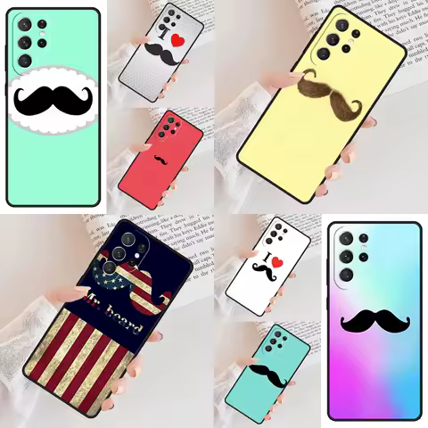beard Phone Case For Samsung Galaxy S24 S23 S22 S21 Ultra S10 Note 10 Pro S20 Plus FE S9 S8 Cover