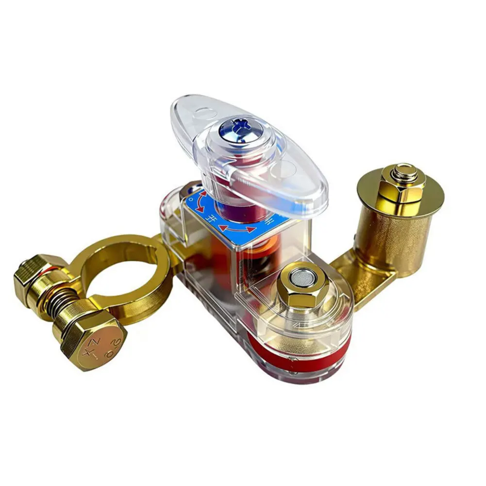 

12V-24V Battery Isolator Thick Copper Battery Disconnect Switch Truck RV Isolator 300A Current Capacity L-shaped Mounting