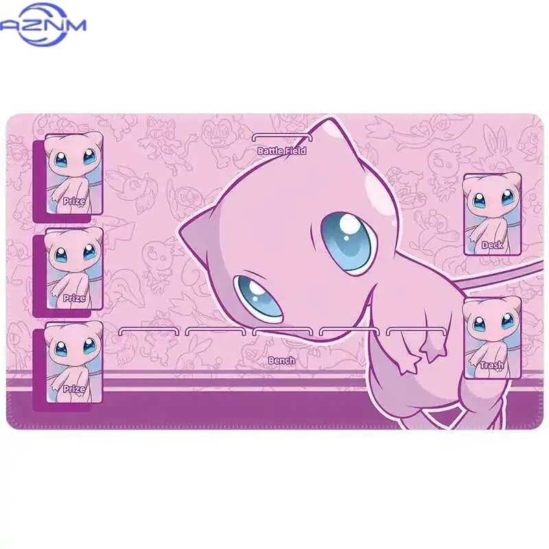 New Lock Edge Pokemon Battle Single Player Card Mat Animation Gengar PTCG  Household Rubber Game Table Mat Toy Gift