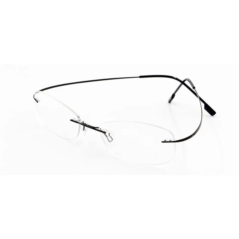 BCLEAR Fashion Latest Memory Titanium Alloy Eyeglass Optical Frames Hot Selling Cheap Rimless Eyeglasses Women Cat Eye Glasses