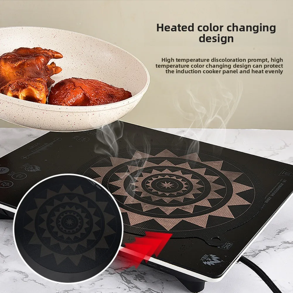Induction Cooktop Protection Mat with Temperature Color Changing Oil Resistant Non Slip Fiberglass Heat Insulation Pad