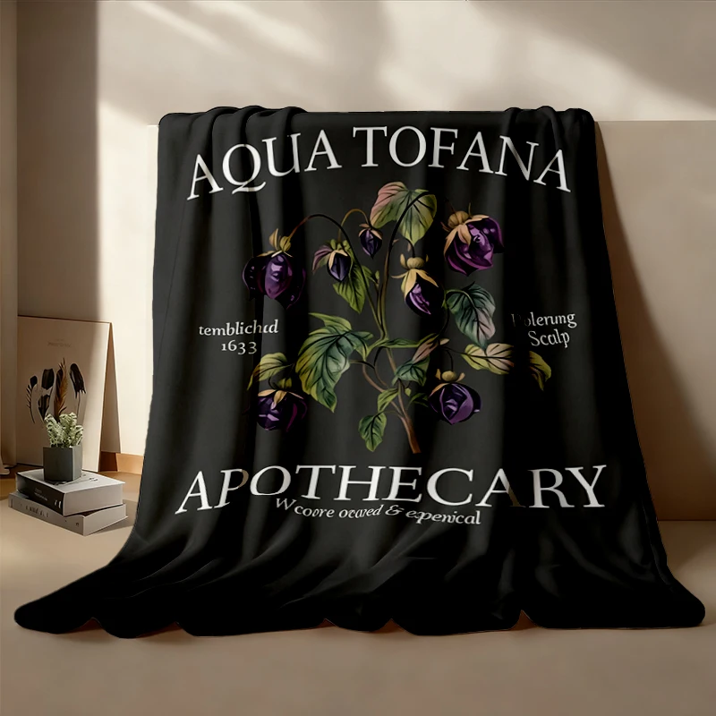 Aqua Tofana Apothecary Flannel Blanket Giulia Feminist Reproductive Rights Flannel Throw Smash The Patriarchy My Body