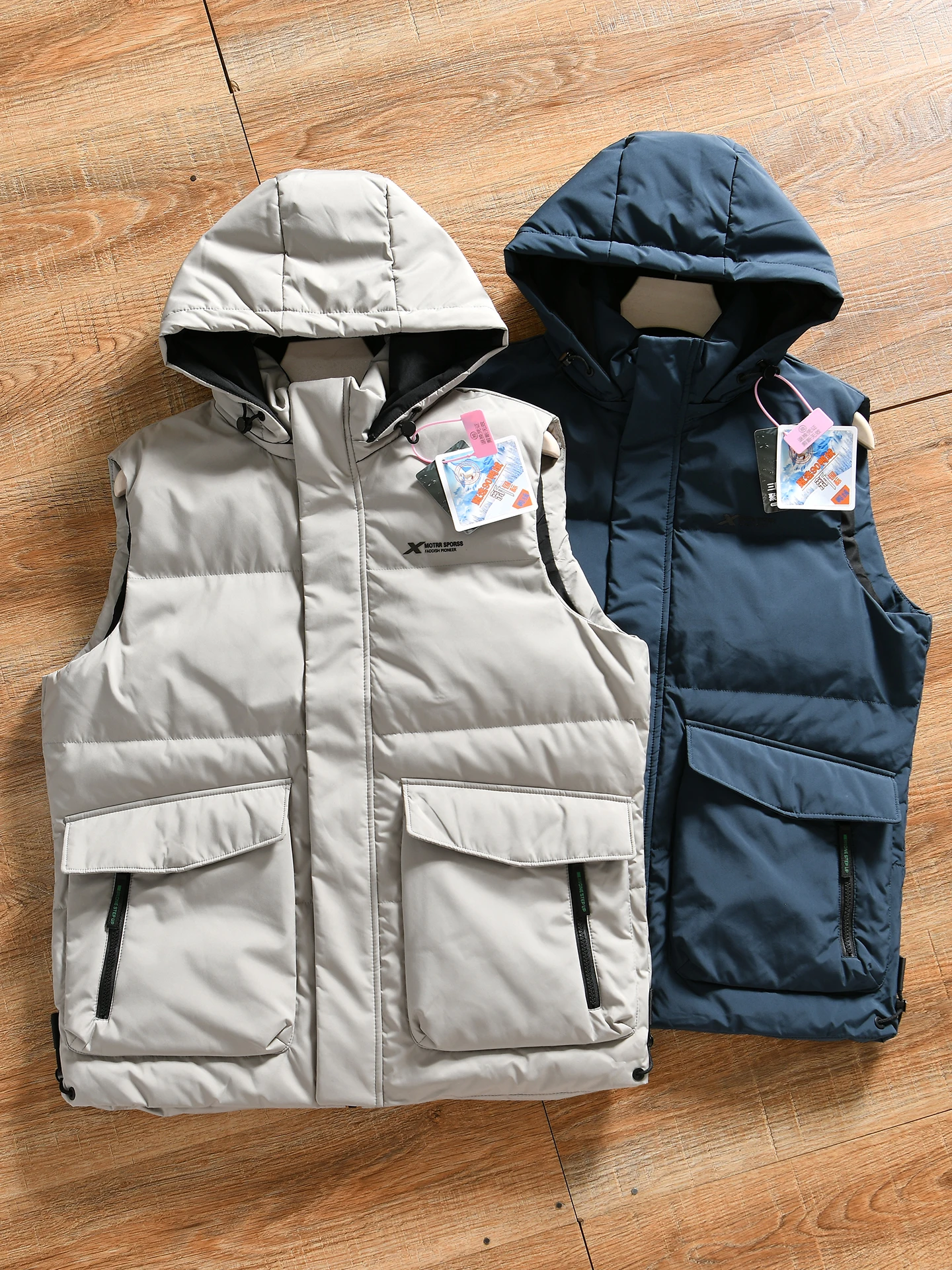 Thickened 90 Duck down Hooded Men's Outdoor Casual Vest Warmth Youth Vitality Style Polyester Fiber Winter Fashion