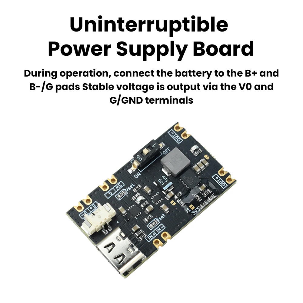 Power Controller Module With Lithium Battery Charging 3.3V/5V Output For STM32 ESP32 UPS Uninterruptible Power Supply