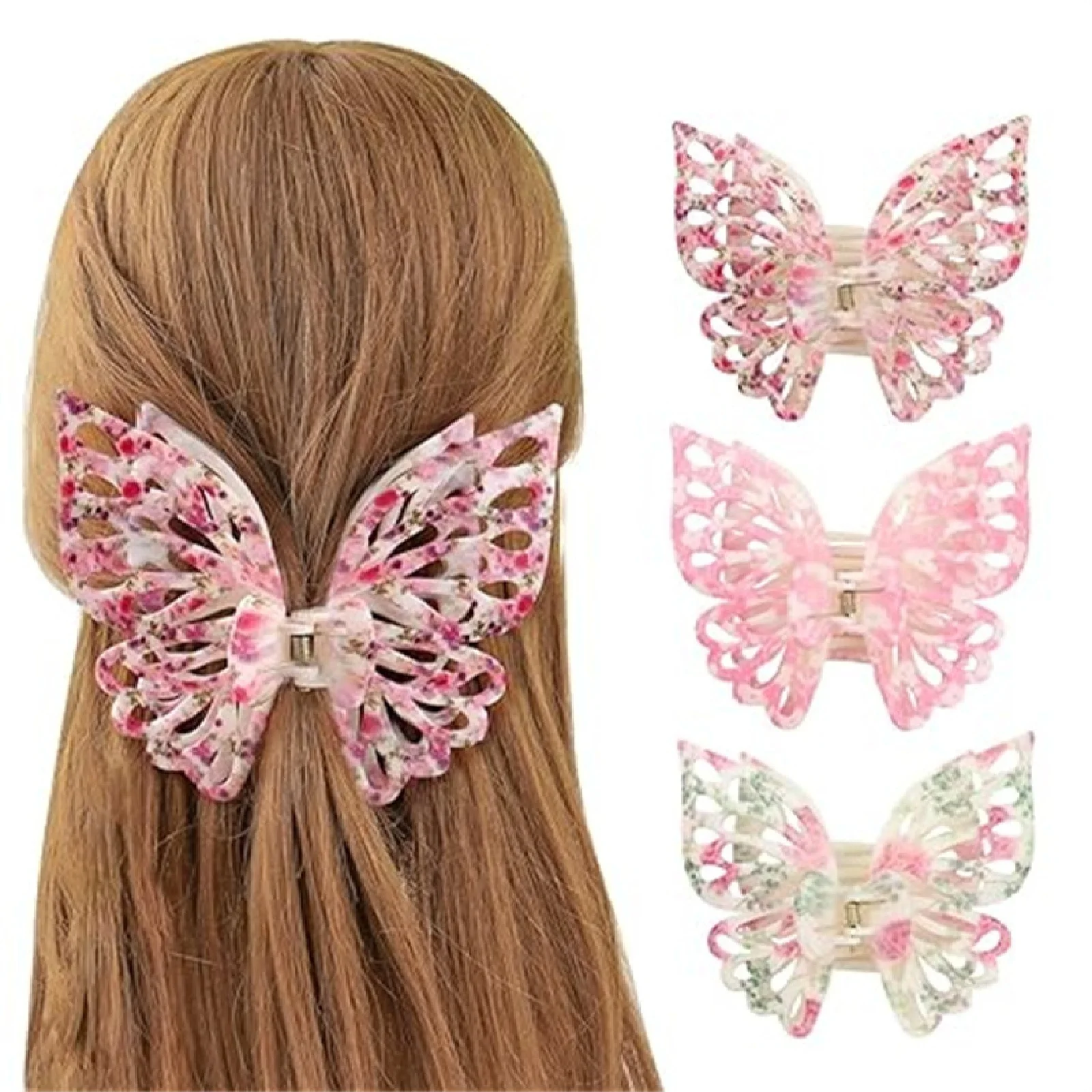 

1PC Super Fairy, Double Layer, Butterfly, Hair Clip, Back of Head, Updo, Hair, Clip, Large, Shark Clip, Hair Clip, Hair Grip
