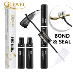 Quewel Lash Glue 10ml Bond and Seal Lash Glue Strong Hold&Waterproof Eyelash Clusters Glue Gentle Black Cluster Lashes Glue