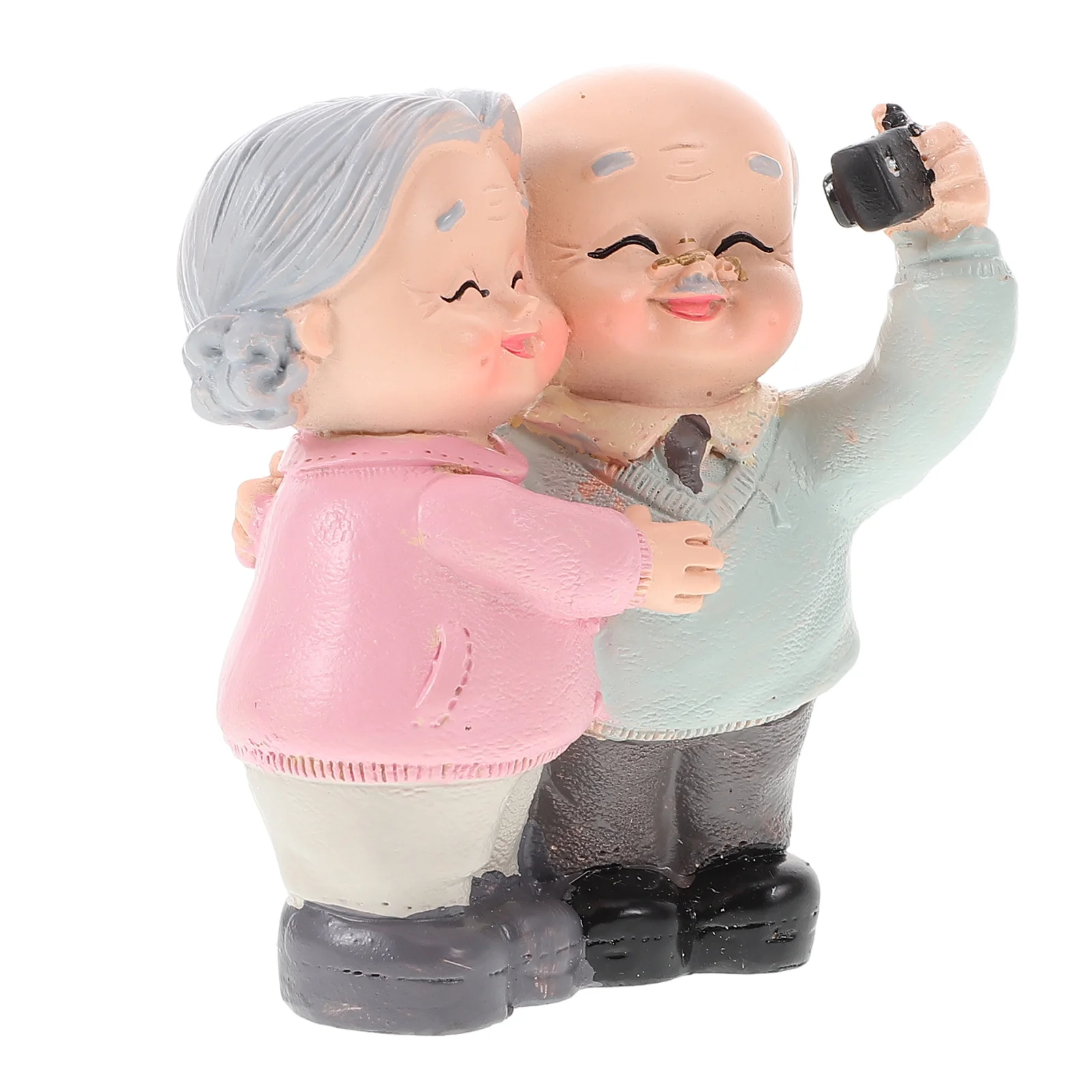 Old Man Granny Ornaments Cake Resin Statue Bride Decorations Fairy Grandma Grandpa Dad Couples Gifts