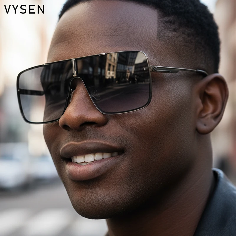 남성용 패션 오버사이즈 사각 선글라스, 빅 프레임 2026 럭셔리 브랜드 디자인 메탈 프레임 선글라스, 남성 레트로 쉐이드 아...