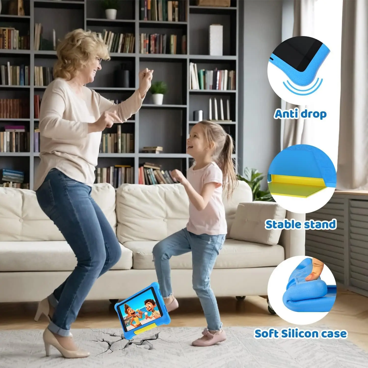 Tableta para niños, tableta de 7 pulgadas para niños, Android 13, 5GB de RAM, 32GB de ROM, 128GB, extensible, cuatro núcleos, Wi-Fi, Bluetooth tipo C