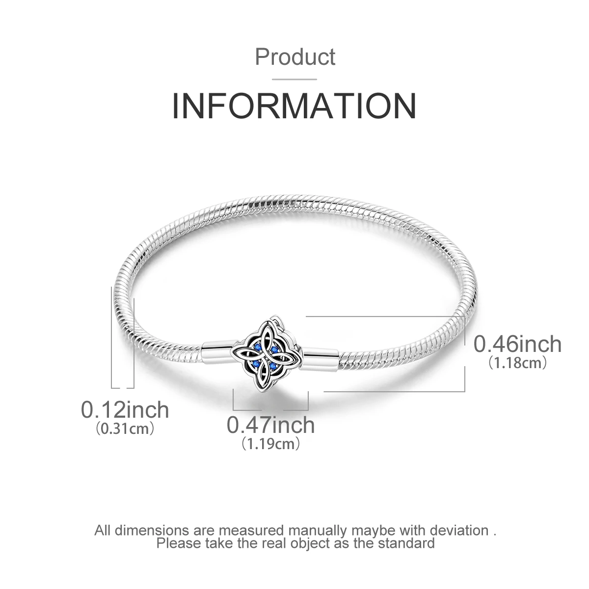 925 Sterling Silber Original Schlangenkette Herzverschluss Perlen-Sicherheitskette Armbänder Passend für Charms DIY Schmuck für Frauen – Detail 15