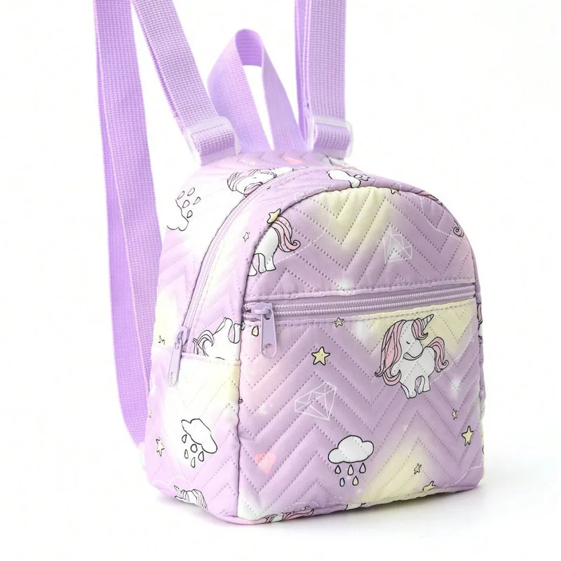 Hot Selling Rainbow Multi-color PU Quilted Mini Children's Backpack Backpack Backpack Backpack