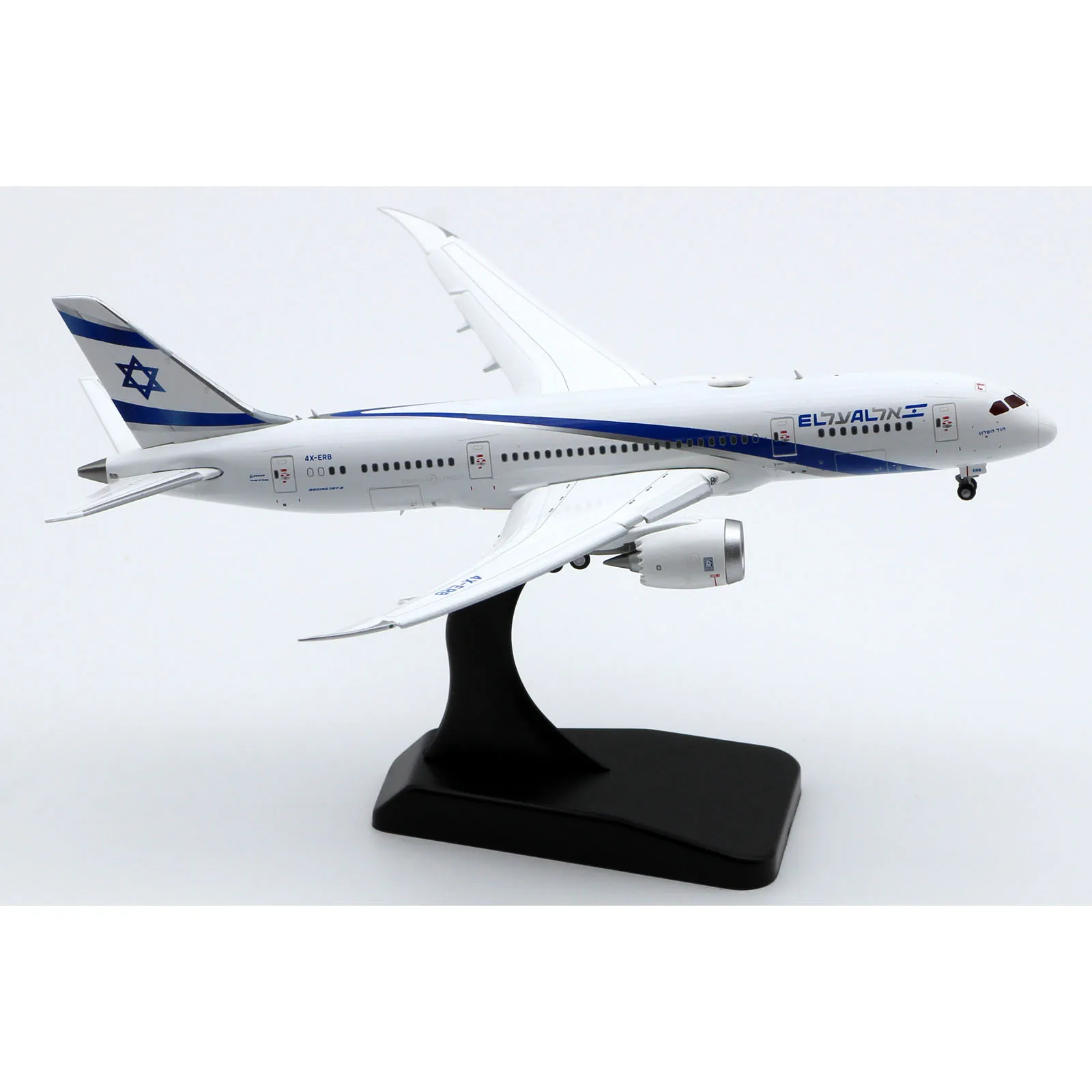 Diecast Aircraft Jet Model, Liga Colecionáveis Avião Presente, JC Asas 1:400 EL AL Airlines Boeing B787-8, 4X-ERB Flaps Down, XX4259A