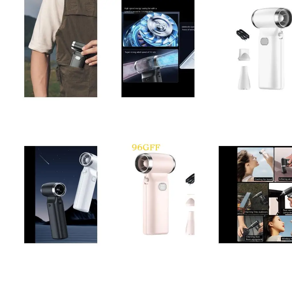

96GF Беспроводная электрическая пыль с ЖК -экраном мощный воздушный ручный вентилятор для клавиатуры для ноутбуков.