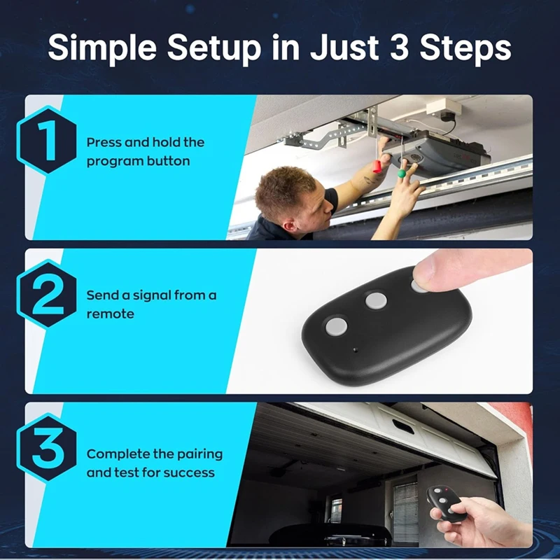 2Pcs For MCT-3 Linear Megacode Garage Door Opener Remote LD033 LD050 LS050