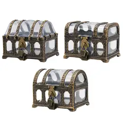 Pirate Treasure Chest with Lock and Key Toy Treasure Box for Party Favors Classroom Rewards