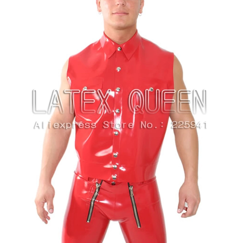 

Fashion latex jacket garment for men