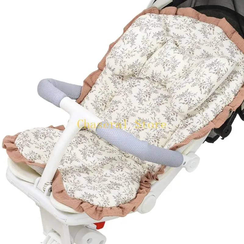 E7CE Universal Baby Strollers Pad With Removable Headrest For Neck Support