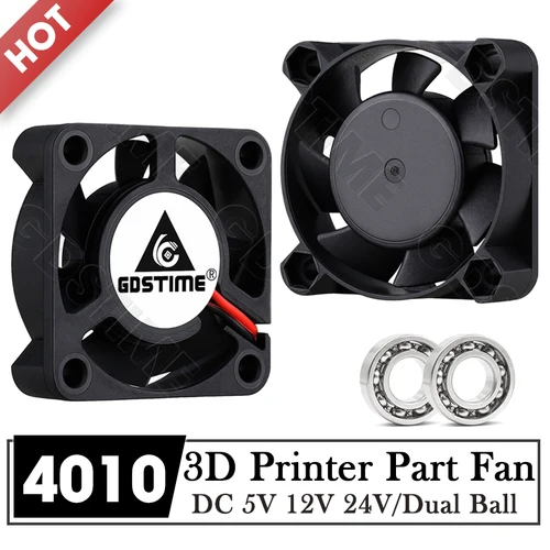 Ventilador Gdstime 4010 24V 12V 5V 40mm * 10mm Mini ventilador de refrigeración de carcasa de PC 4CM ventilador enfriador de doble bola y manga para refrigeración de piezas de impresora 3D