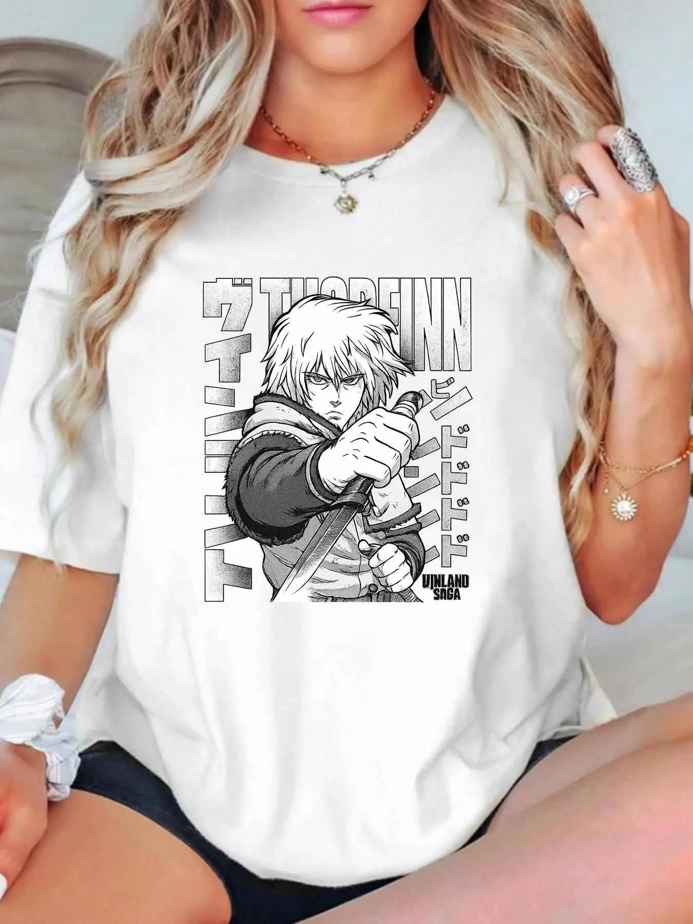 

【WY051996】Аниме мужская женская футболка с круглым вырезом и короткими рукавами, модный топ с короткими рукавами и принтом, эластичная футболка