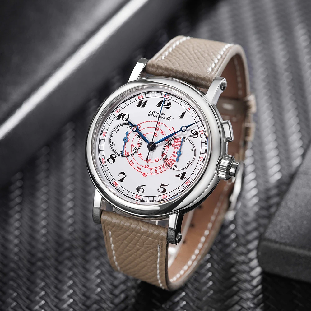 FARASUTE Casual Speed Sports Chronograph Watch Men Seagull Manual ST19 Mechanical Waterproof Wristwatches Sapphire Crystal Reloj