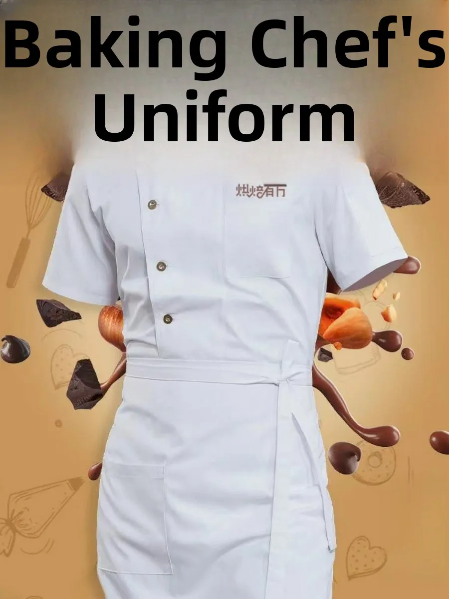 

2024 New Men's Chef Work orm ort Sve Qui Dry Clothes Hotel Restaurant Kitchen orm Set Breathable Moisture Wi...