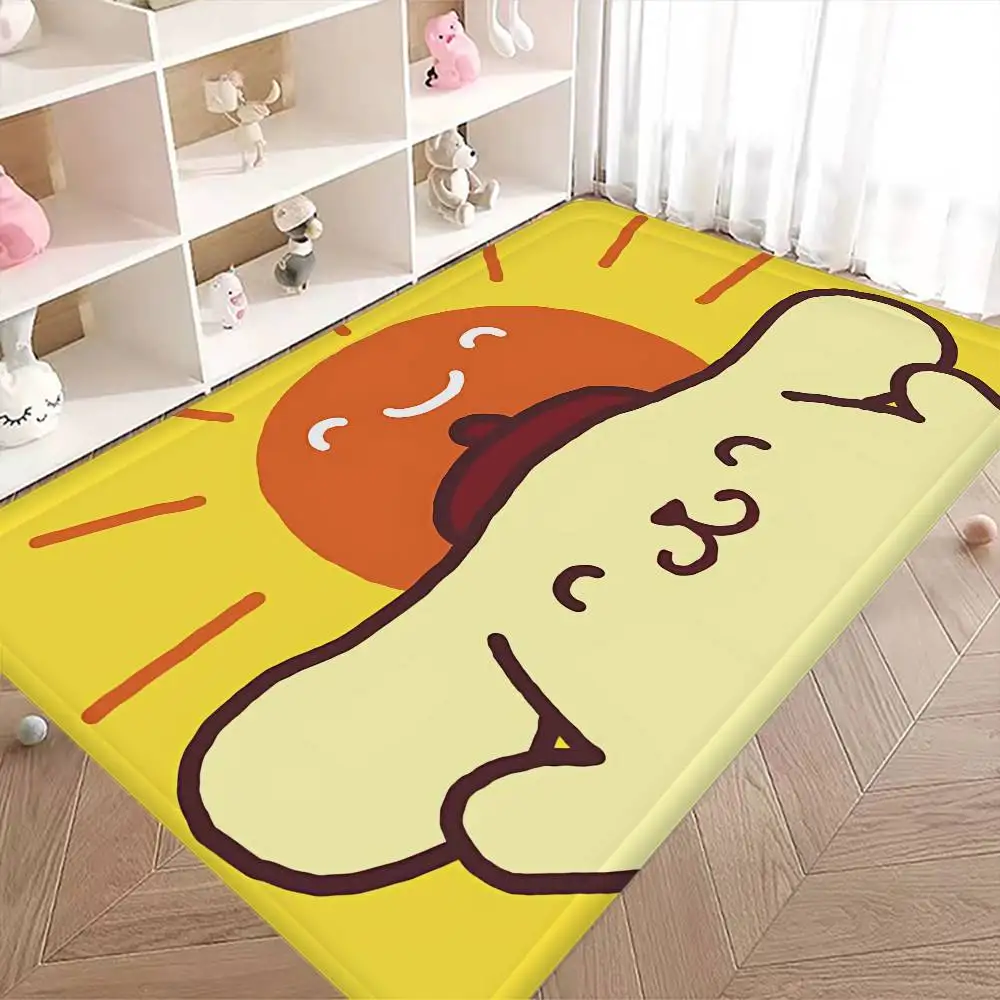 Cartoon P-Pompompurin Door Mat Washable Non-Slip Living Room Sofa Chairs Area Mat Kitchen Doormat Area Rug