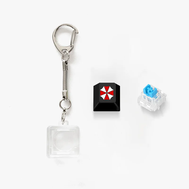 Capuchons de touches personnalisés, 1 pièce, à risque Bio, Umbrellla PBT, en métal, pour clavier mécanique