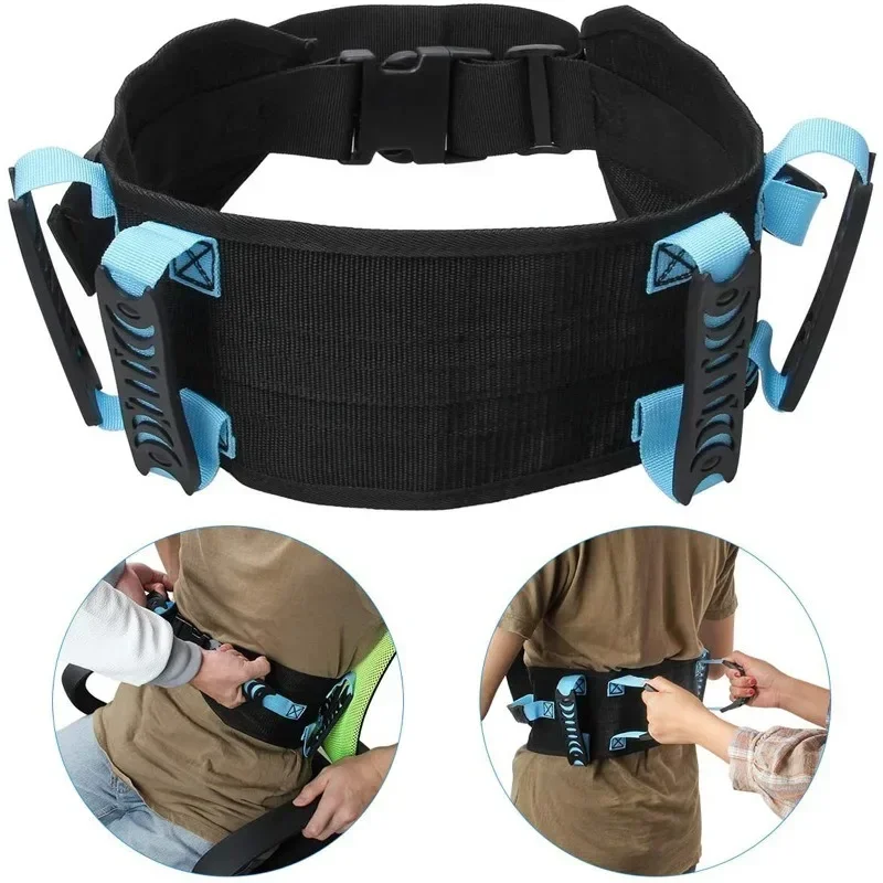 

Elderly Transfer Gait Belt Disabled Waist Traction Belt Bedridden Patient Walking Standing Aid Band Wheelchair Bed Moving Strap