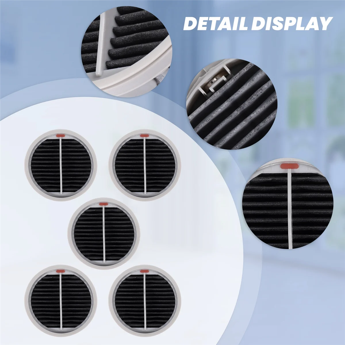5 шт. моющийся HEPA-фильтр для беспроводного пылесоса Xiaomi Roidmi X20/X30/X30/S2/F8 Storm Pro_ABLE