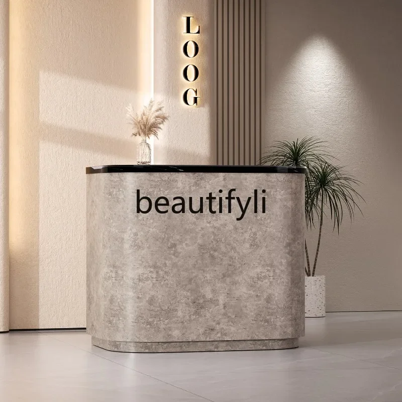 zzqClothing Store Bancone cassiere in stile lusso leggero Piccolo negozio di barbiere Bar Reception dell'azienda di bellezza Banco reception