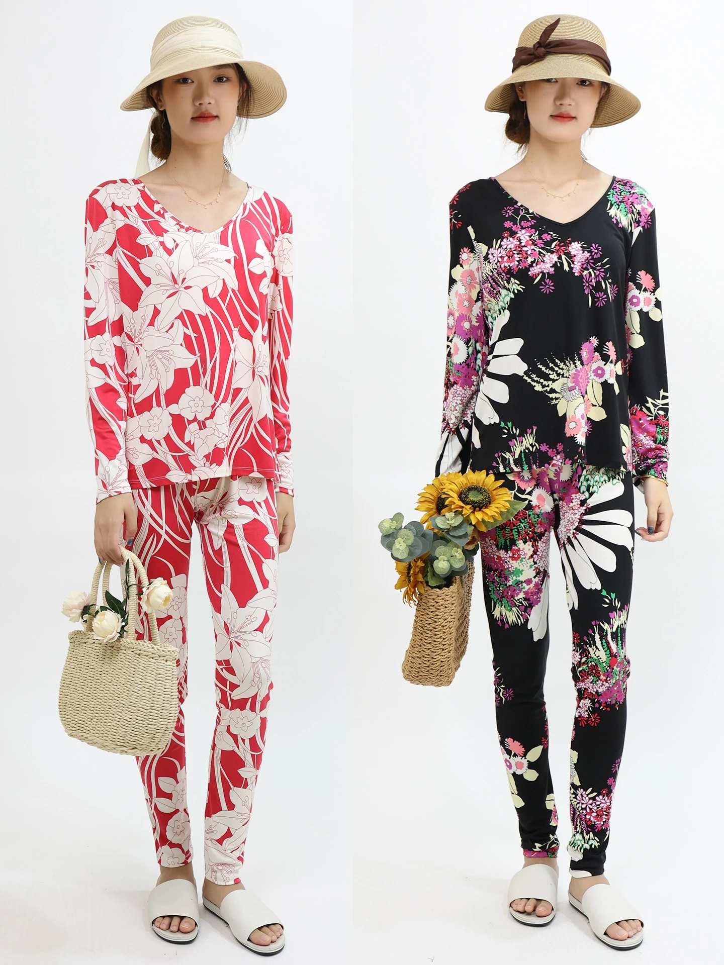 

Ультра-ценный комплект трикотажного нижнего белья из чистого шелка, высокая эластичность, женская домашняя одежда, повседневный комплект осенней моды