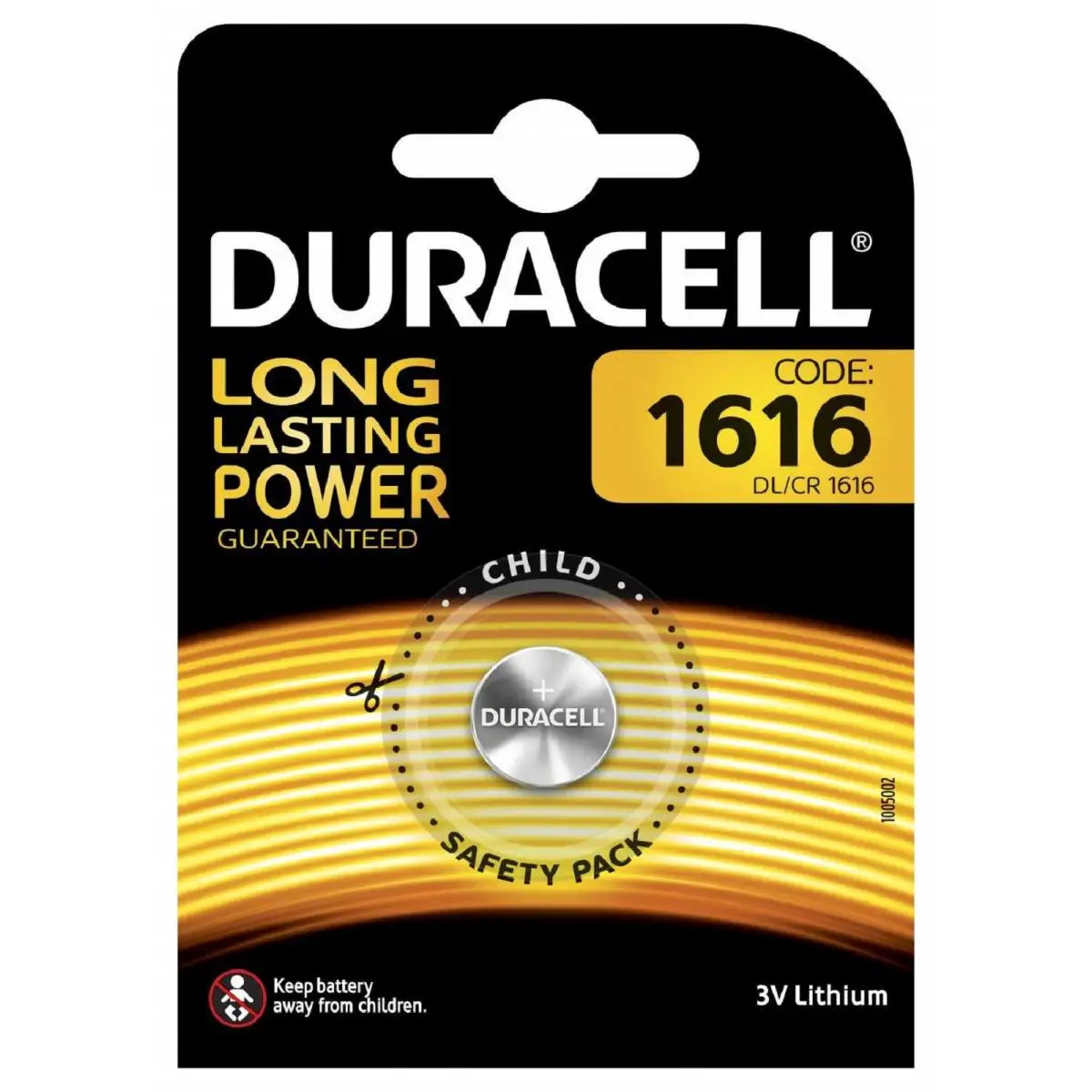 Duracell battery original lithium battery CR1616 3V battery in blister unit 1X