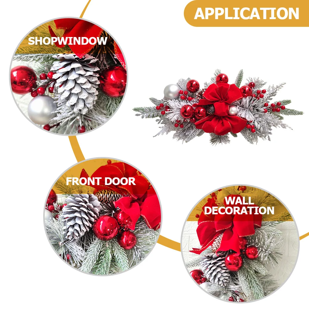 

Christmas Staircase Bow Pendant Teardrop Swag Lightweight Stair Railing Decoration Festive Xmas Door Decor Christmas Wall