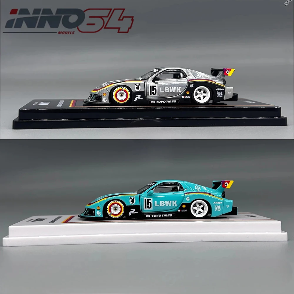 INNO 1:64 LBWK Ferrari F40 Mazda RX7 FD3S Beijing Exhibition Limited Alloy Diecast Diorama Car Model Toys Collection Chase