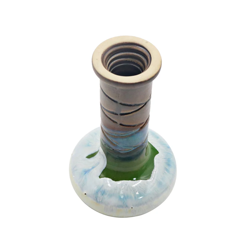 Ceramic Single Hole Shisha Tobacco Bowl Glaze Chicha Head Hookah Water Pipe Charcoal Holder Shesha Narguile Smoking Accessories