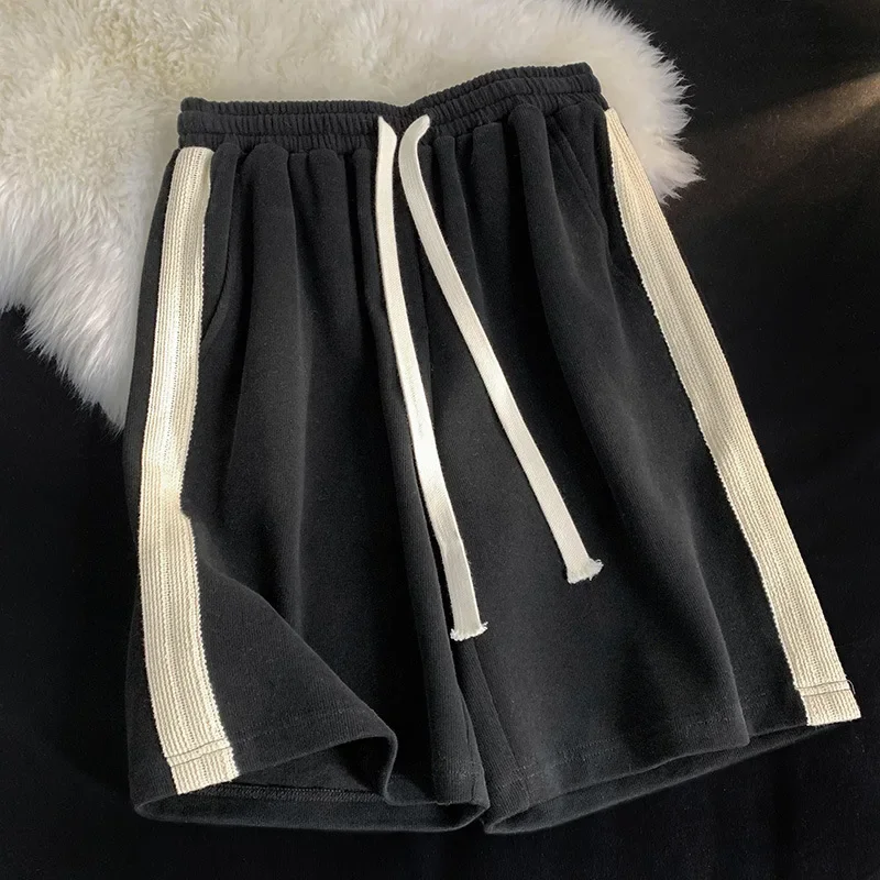 Men Casual Shorts Summer Drawstring Baggy Teens Students Ulzzang Japanese Stylish Handsome  Breathable Trousers Designer