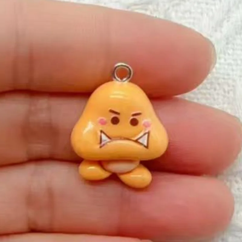 10pcs resin cartoon pendant, DIY jewelry making earrings, keychain accessories view 3