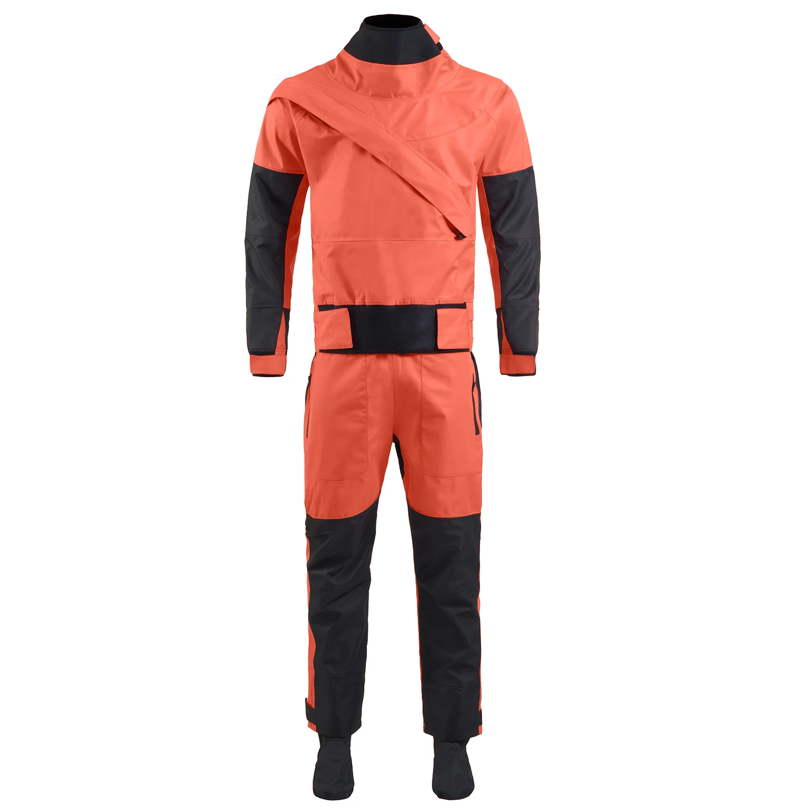 Women's Kayaking Drysuit Latex Cuff and Splash Collar Three-layer Waterproof Material In Cold Day DW28